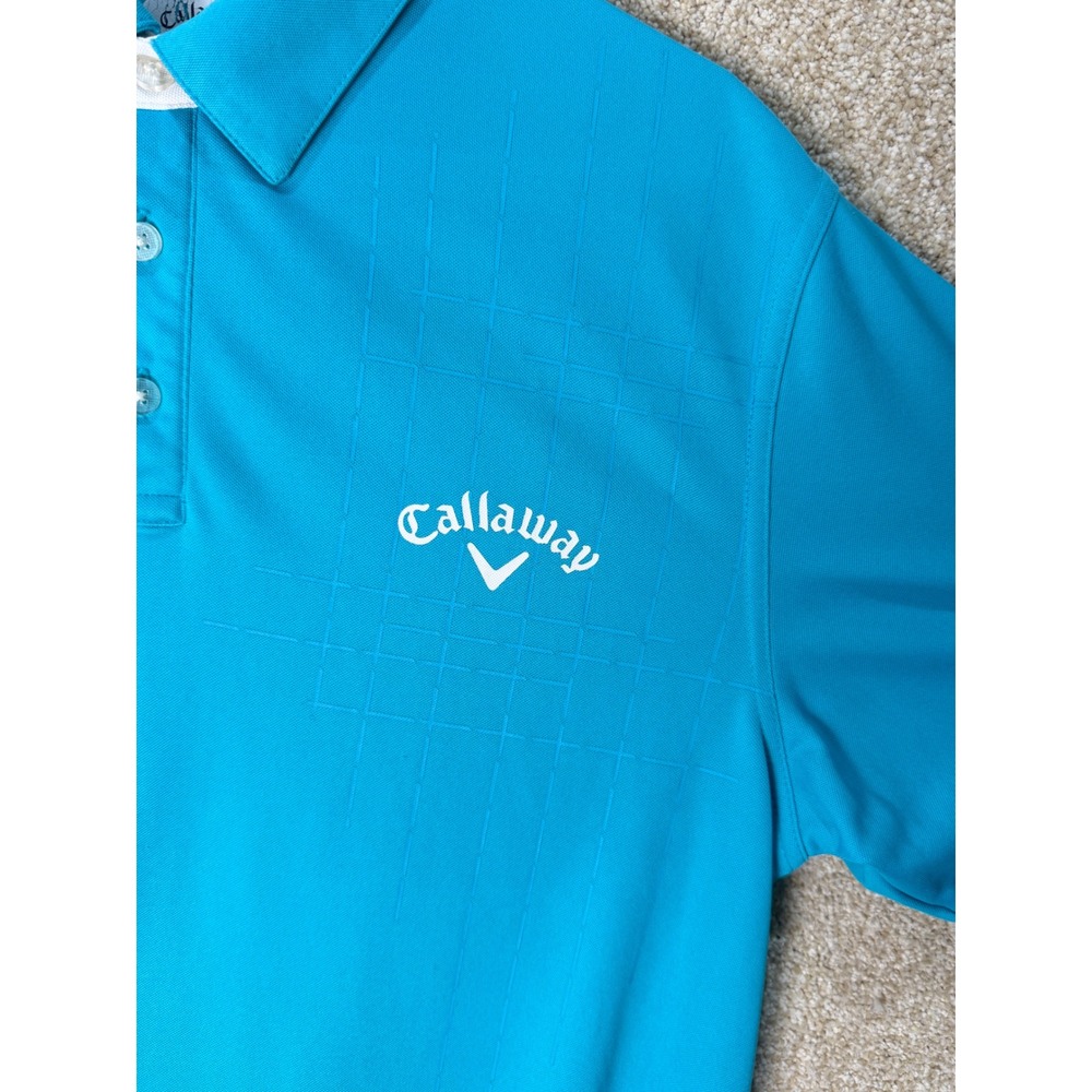 Flawed Callaway Mens Grid Pattern Performance Golf Polo Shirt Size Large - Picture 3 of 14